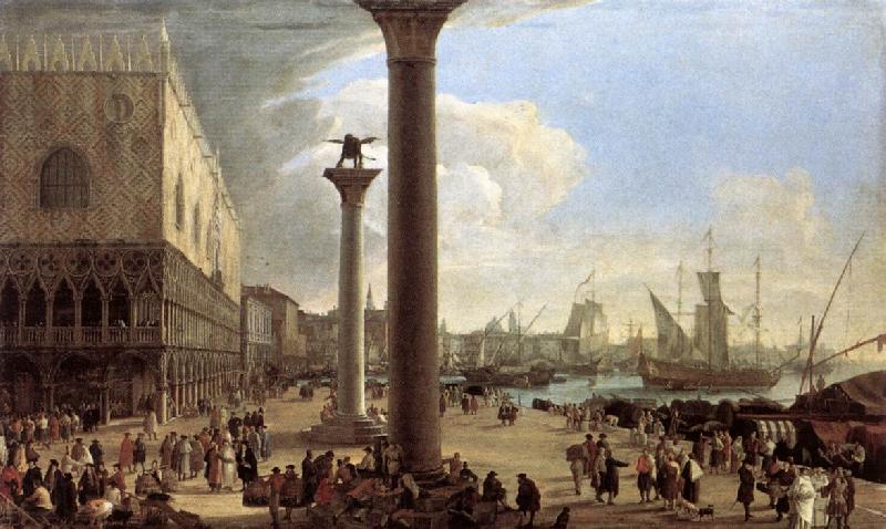 CARLEVARIS, Luca The Wharf, Looking toward the Doge s Palace Norge oil painting art